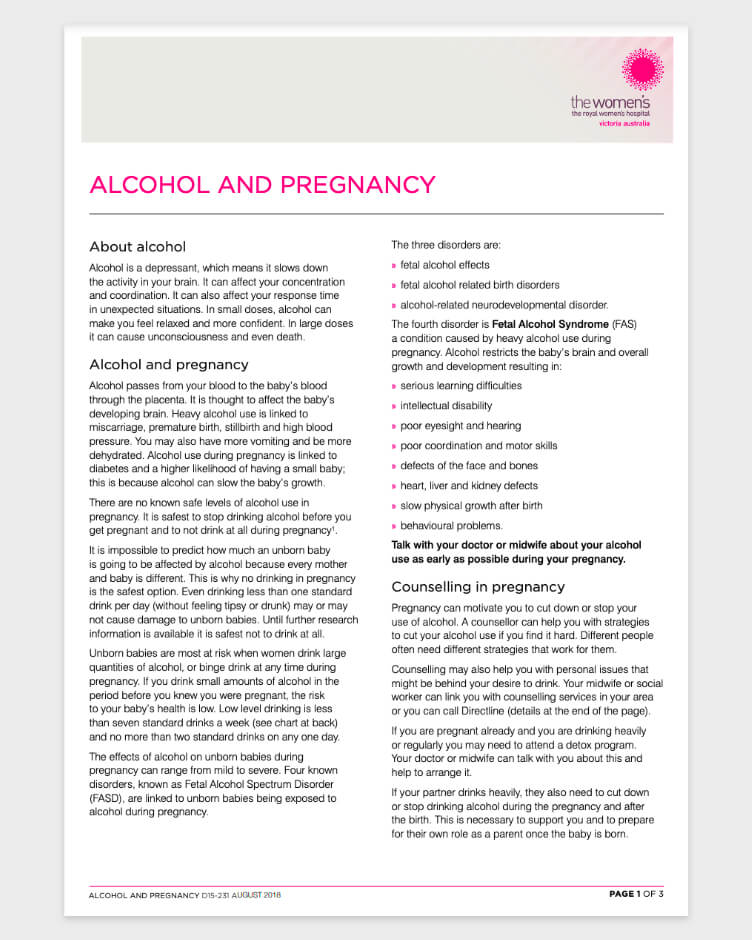Alcohol And Pregnancy