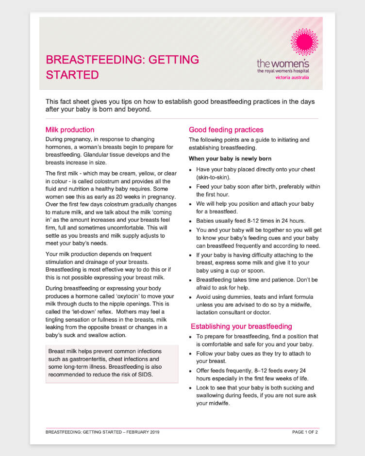 RWH - Breastfeeding Getting Started
