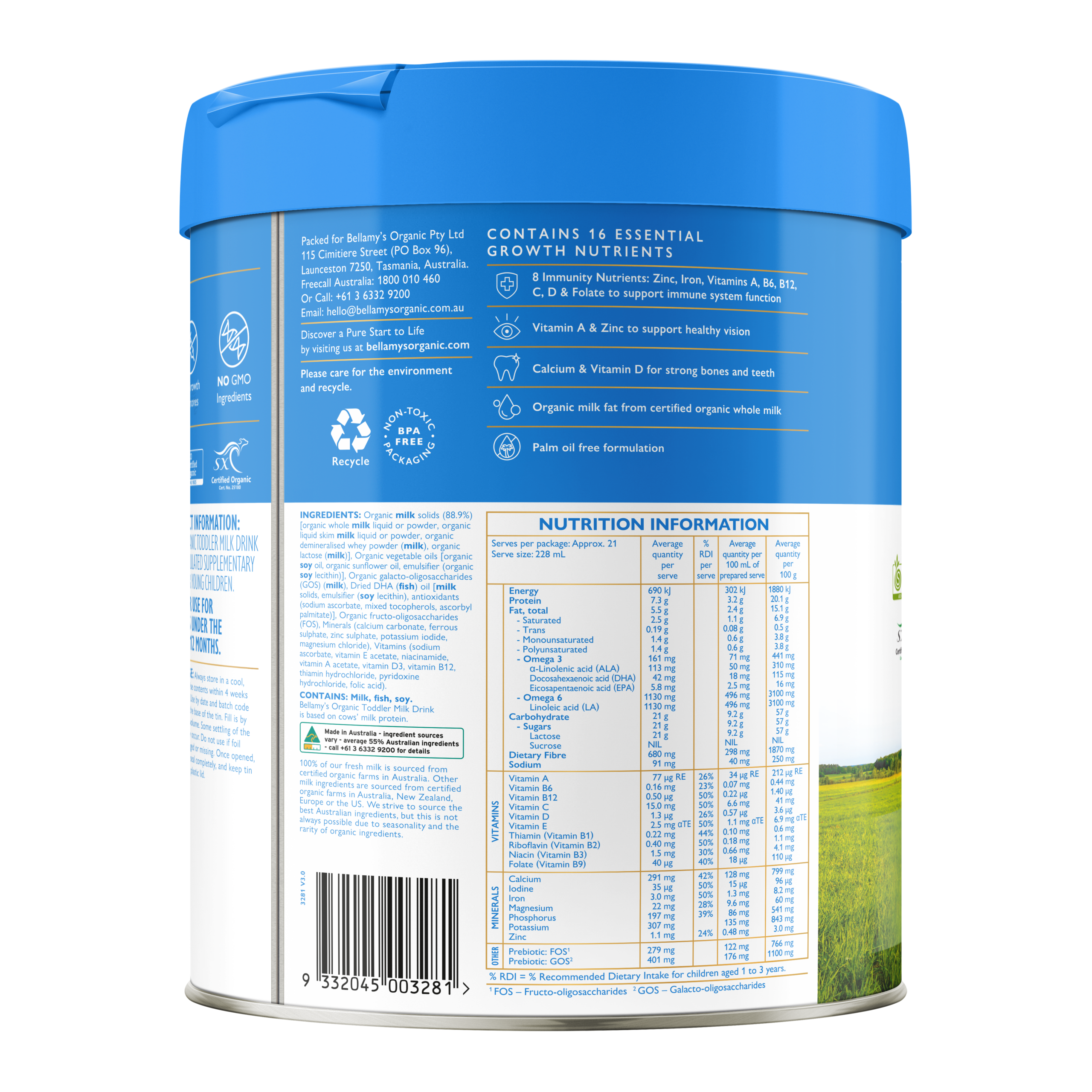 Bellamys Organic Toddler Milk Drink Bellamys Organic Toddler Milk Drink