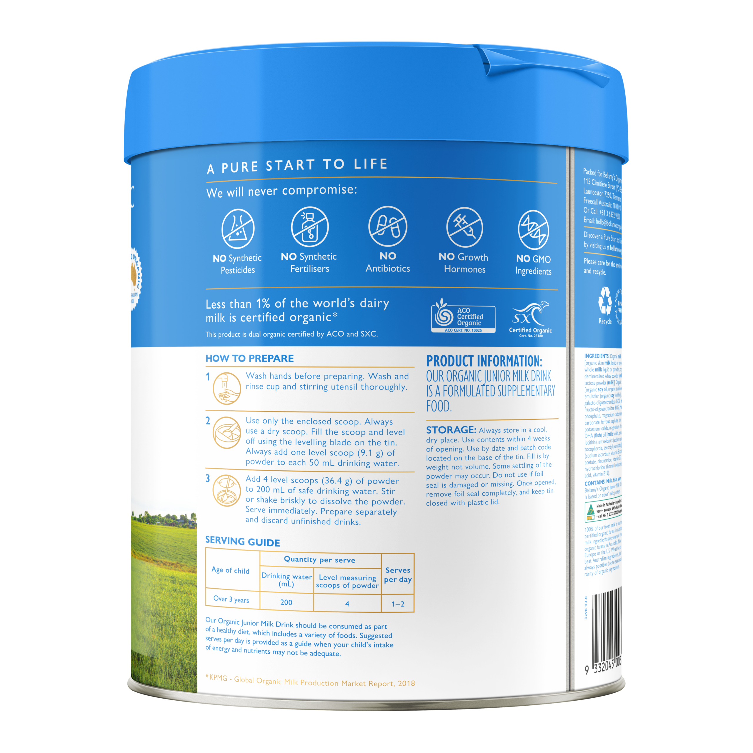 Bellamys Organic Step 4 Junior Milk Drink Bellamys Organic Step 4 Junior Milk Drink