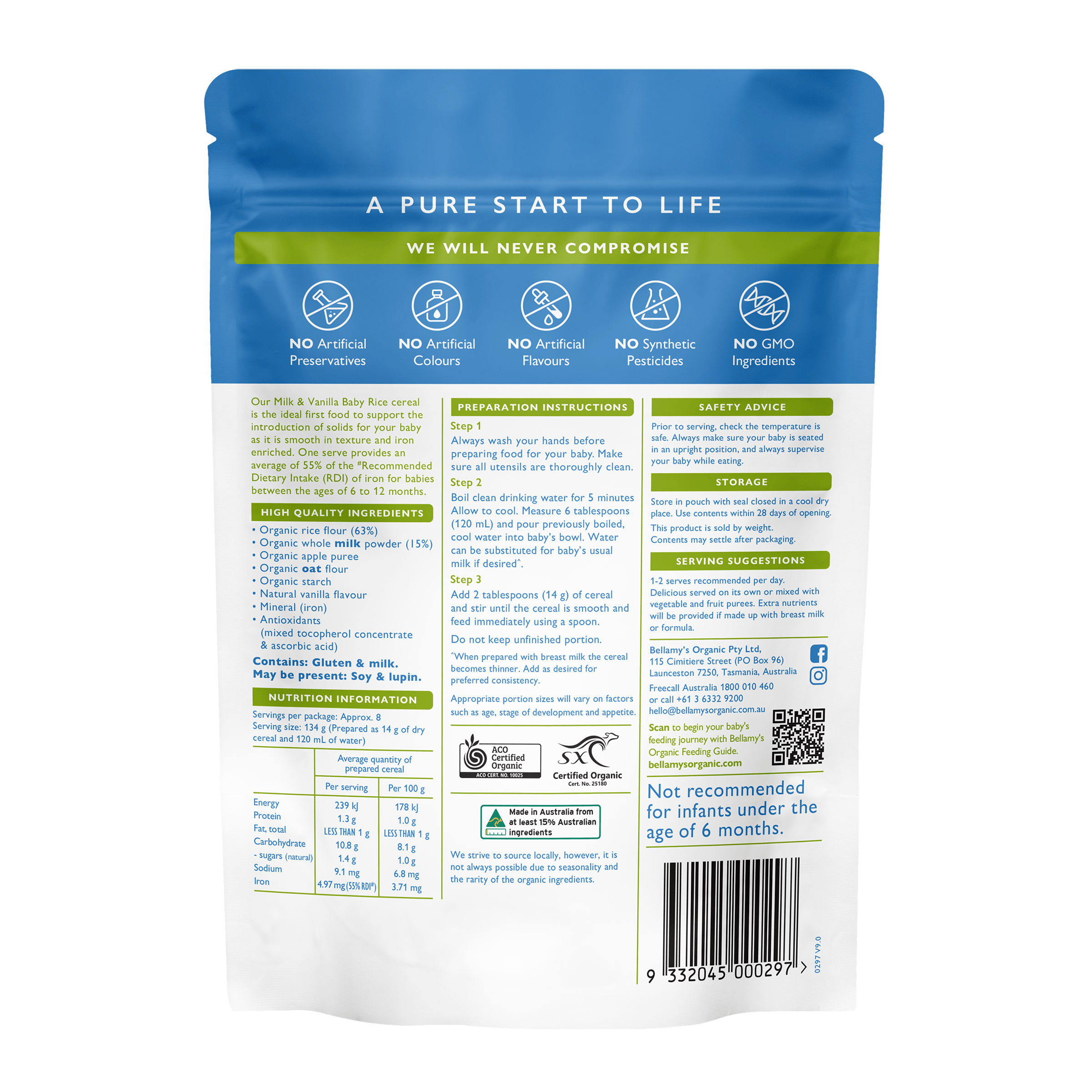Bellamys_CEREAL_Milk & Vanilla Baby Rice_BACK_RENDER_GS1
